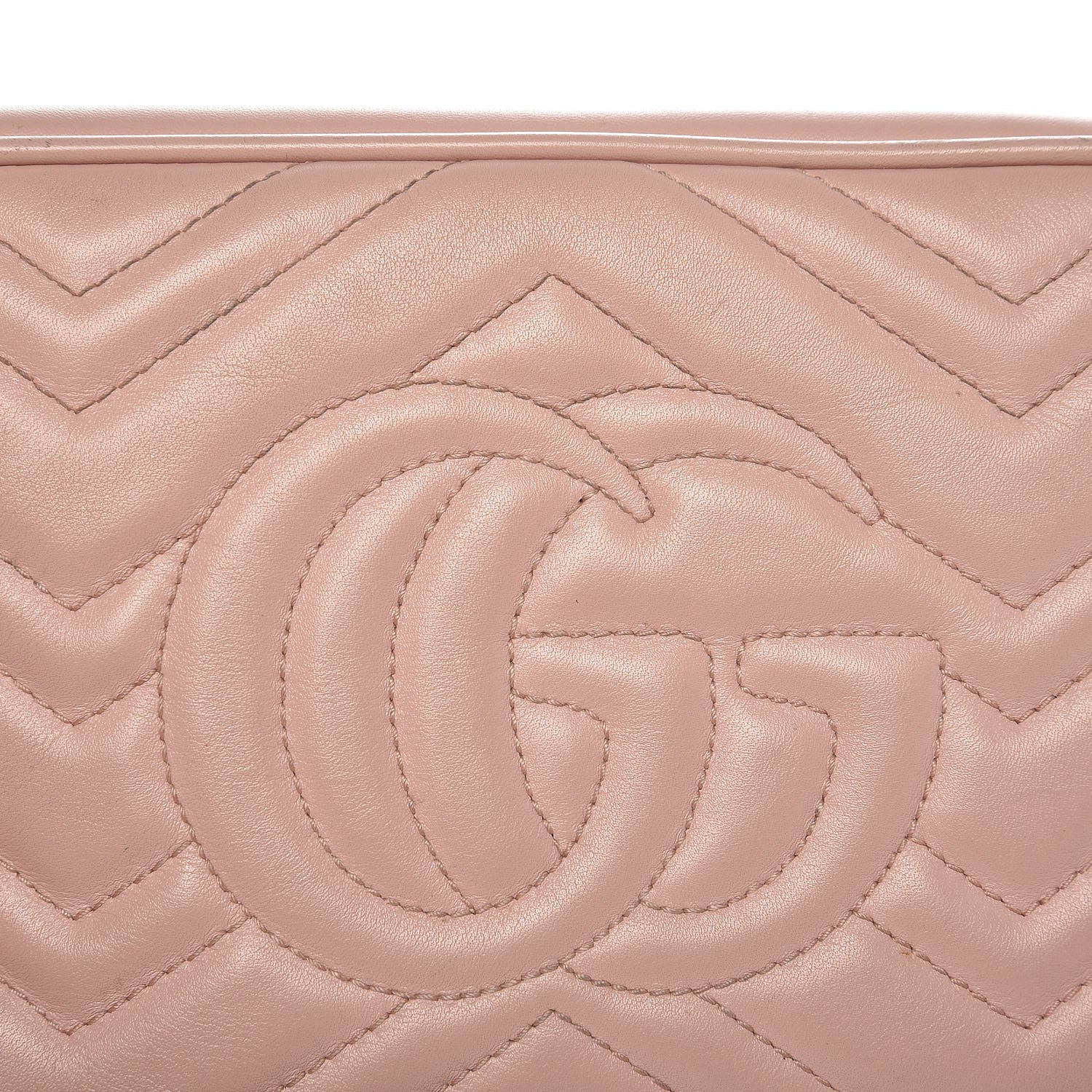 Gucci Calfskin Matelasse Small GG Marmont Chain Shoulder Bag Perfect Pink 13 of 15