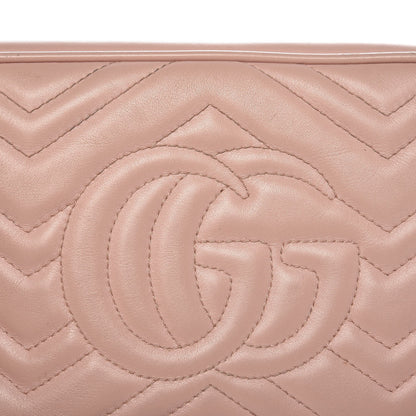 Gucci Calfskin Matelasse Small GG Marmont Chain Shoulder Bag Perfect Pink 13 of 15