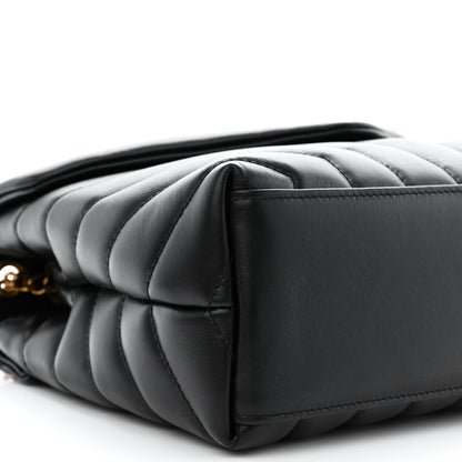 Saint Laurent Calfskin Y Quilted Monogram Small Loulou Chain Satchel Black 9 of 11