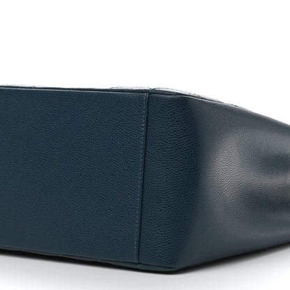 Chanel Caviar Quilted Grand Shopping Tote GST Dark Blue 6 of 12