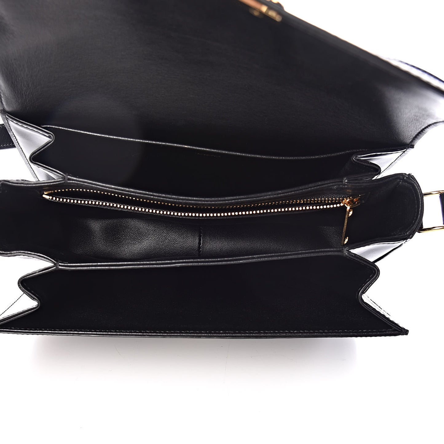 Shiny Calfskin Medium Triomphe Black