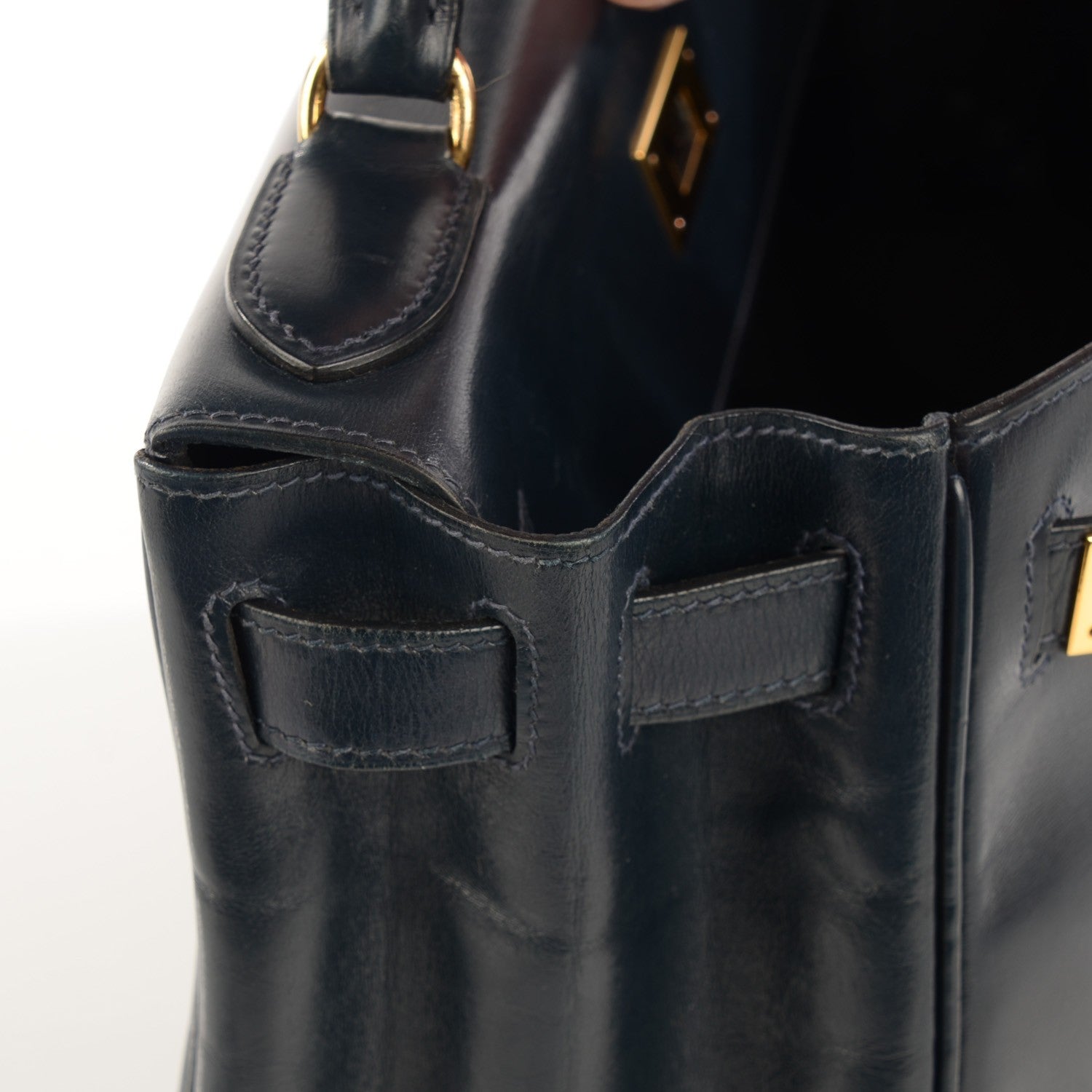 Hermes Box Kelly Retourne 28 Indigo 12 of 17