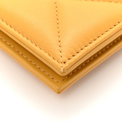 Chanel Lambskin Quilted Chanel 19 Passport Holder Yellow 8 of 9