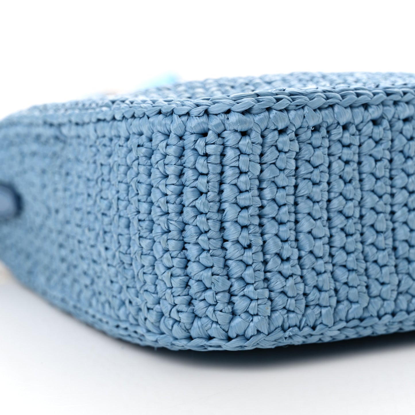 Yarn Raffia Effect Crochet Re-Edition 2005 Shoulder Bag Celeste