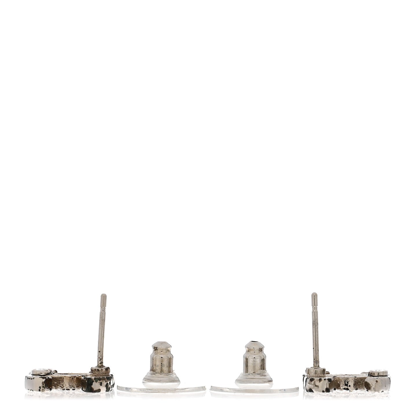 Crystal CC Earrings Silver