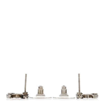 Chanel Crystal CC Earrings Silver 3 of 5