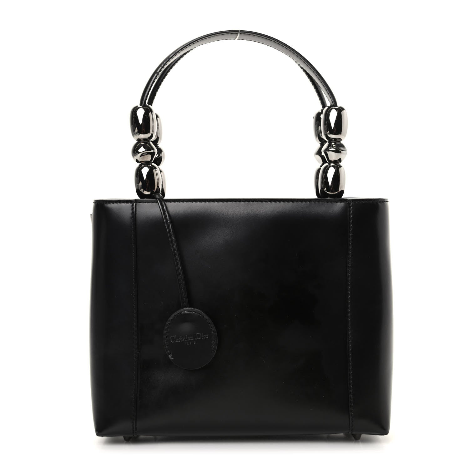 Christian Dior Calfskin Pearl Beaded Mini Maris Top Handle Bag Black 1 of 9