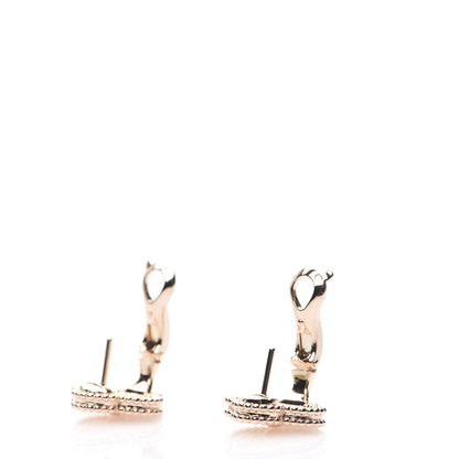 Van Cleef & Arpels 18K Rose Gold Vintage Alhambra Earrings 3 of 6