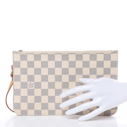 Louis Vuitton Damier Azur Neverfull MM GM Pochette 2 of 12