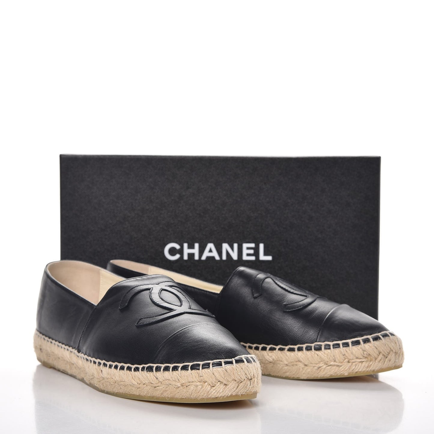 Lambskin CC Espadrilles 41 Black
