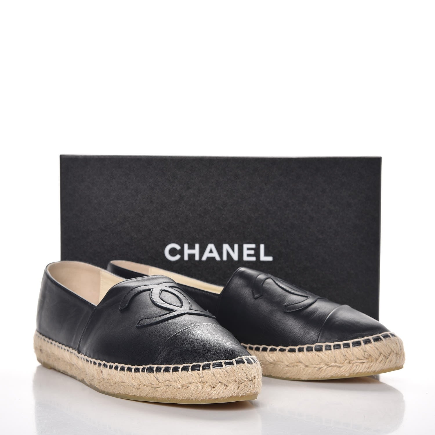 Chanel Lambskin CC Espadrilles 41 Black 12 of 12