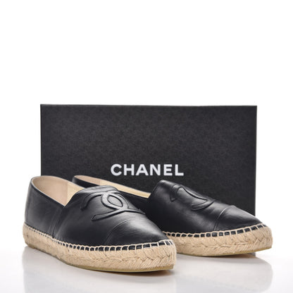 Chanel Lambskin CC Espadrilles 41 Black 12 of 12