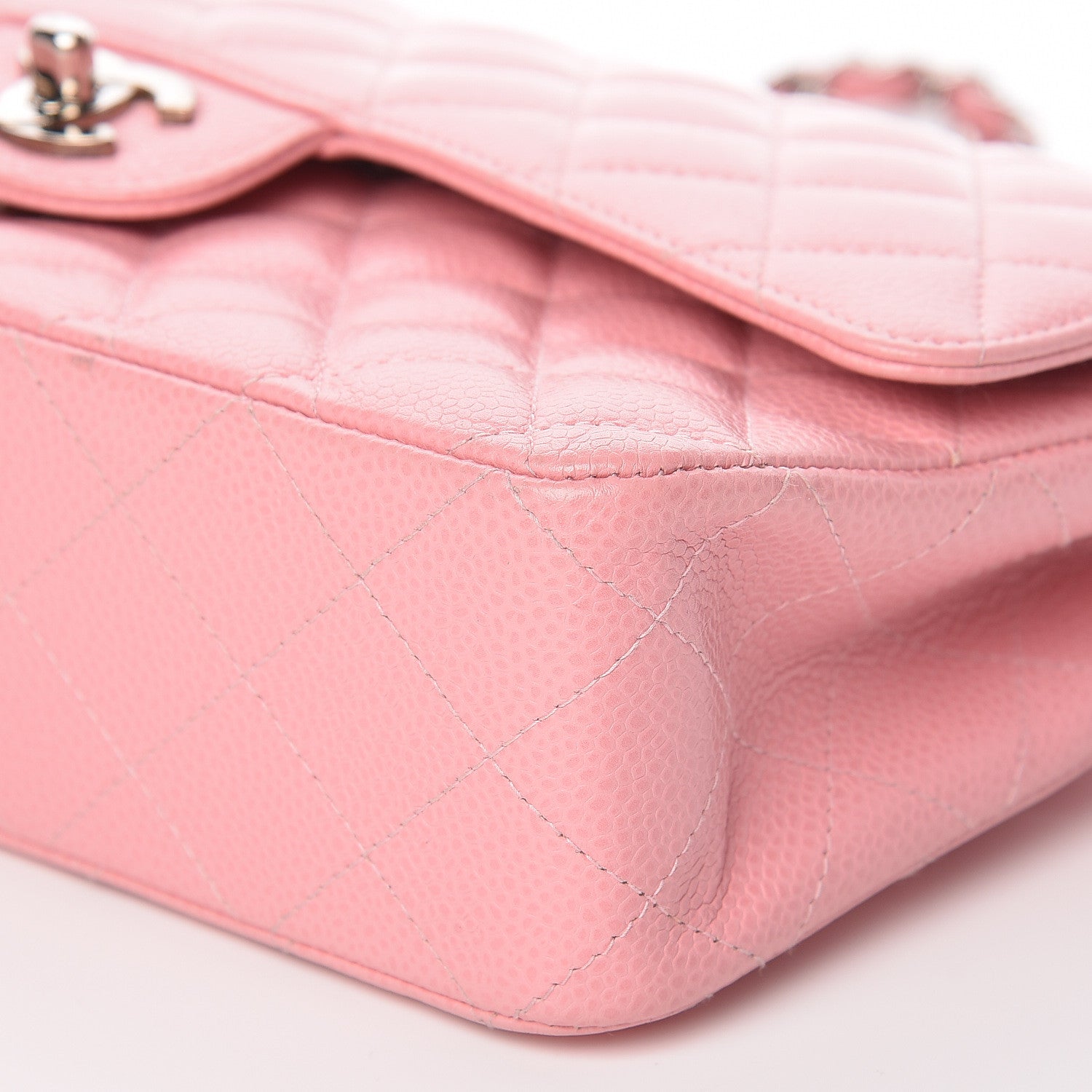 Chanel Caviar Quilted Medium Double Flap Pink 17 of 17