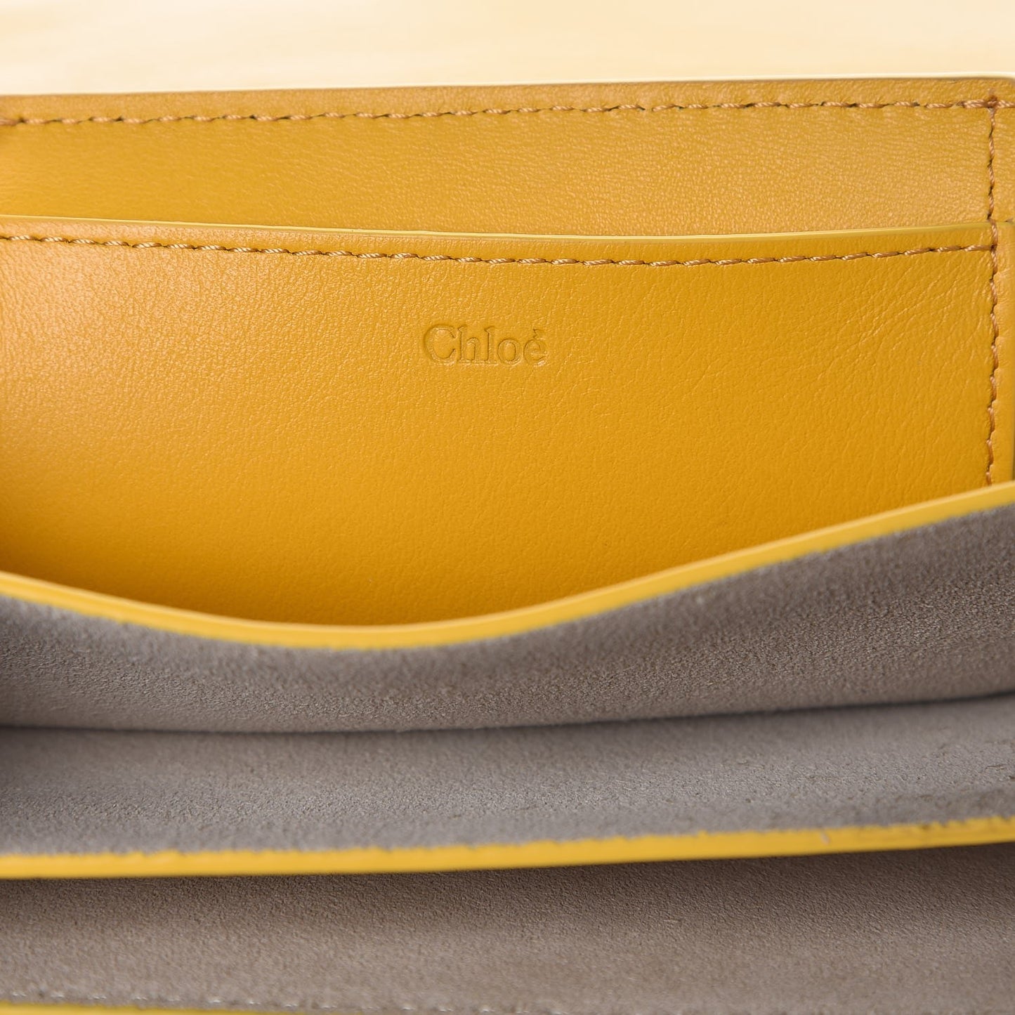 Calfskin Drew Bijou Clutch Ochre