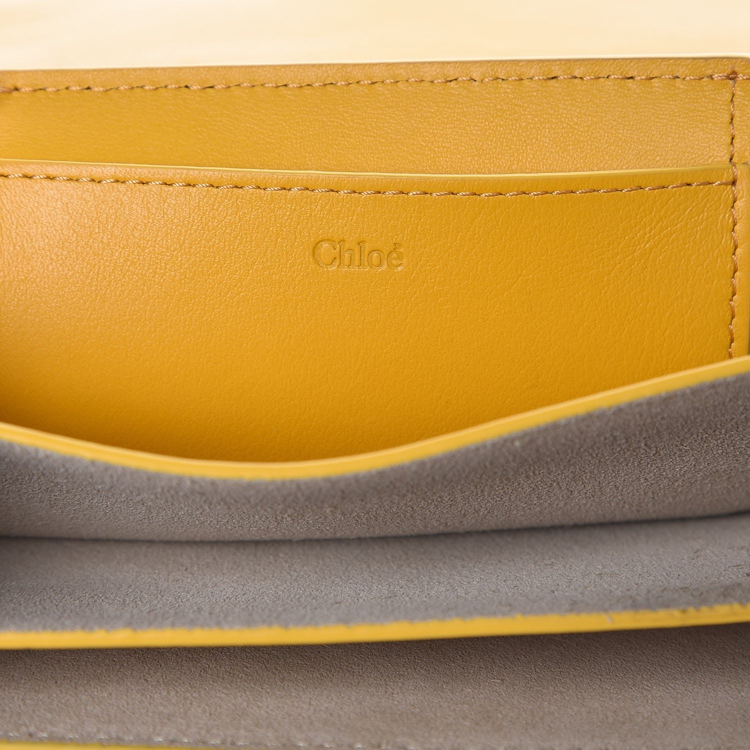 Chloe Calfskin Drew Bijou Clutch Ochre 7 of 10