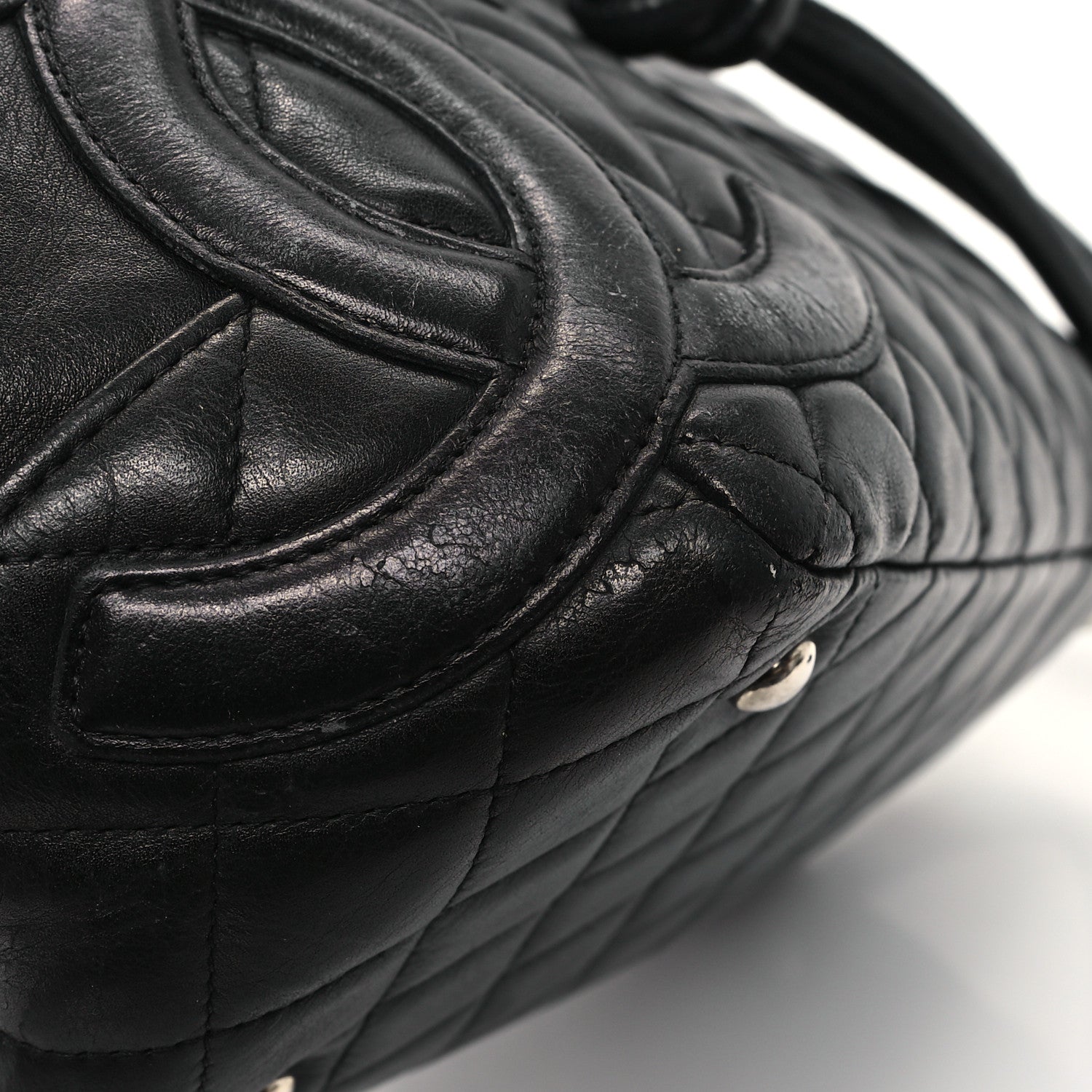 Chanel Calfskin Quilted Large Cambon Bowler Black 12 of 12