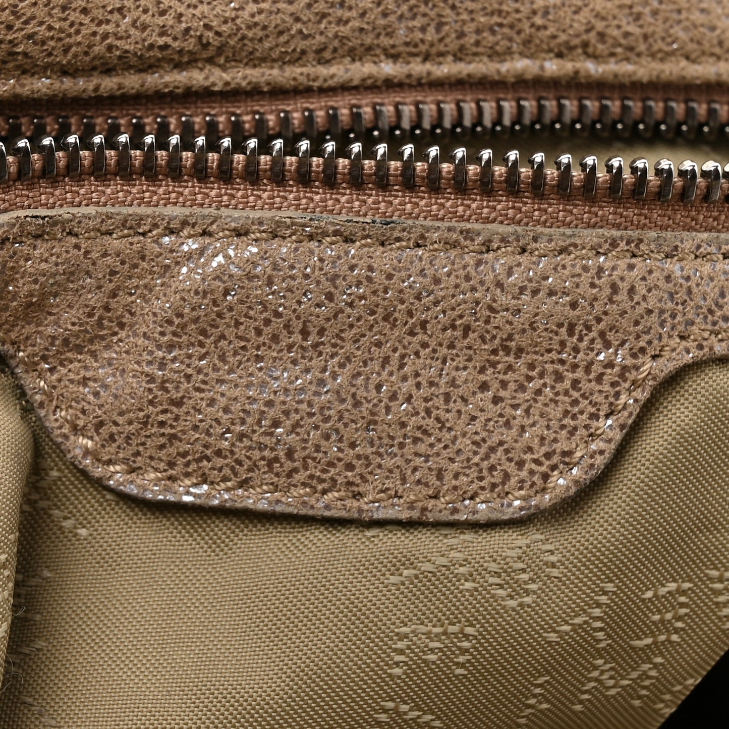 Shaggy Deer Falabella Fold Over Tote Taupe