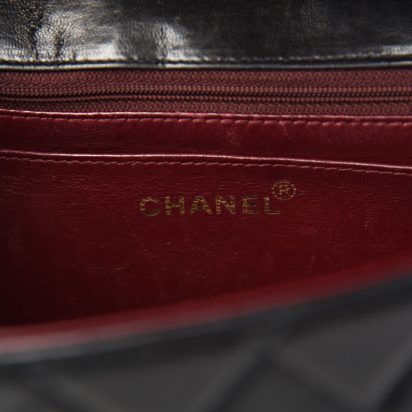 Lambskin Quilted Jumbo Single Flap Black
