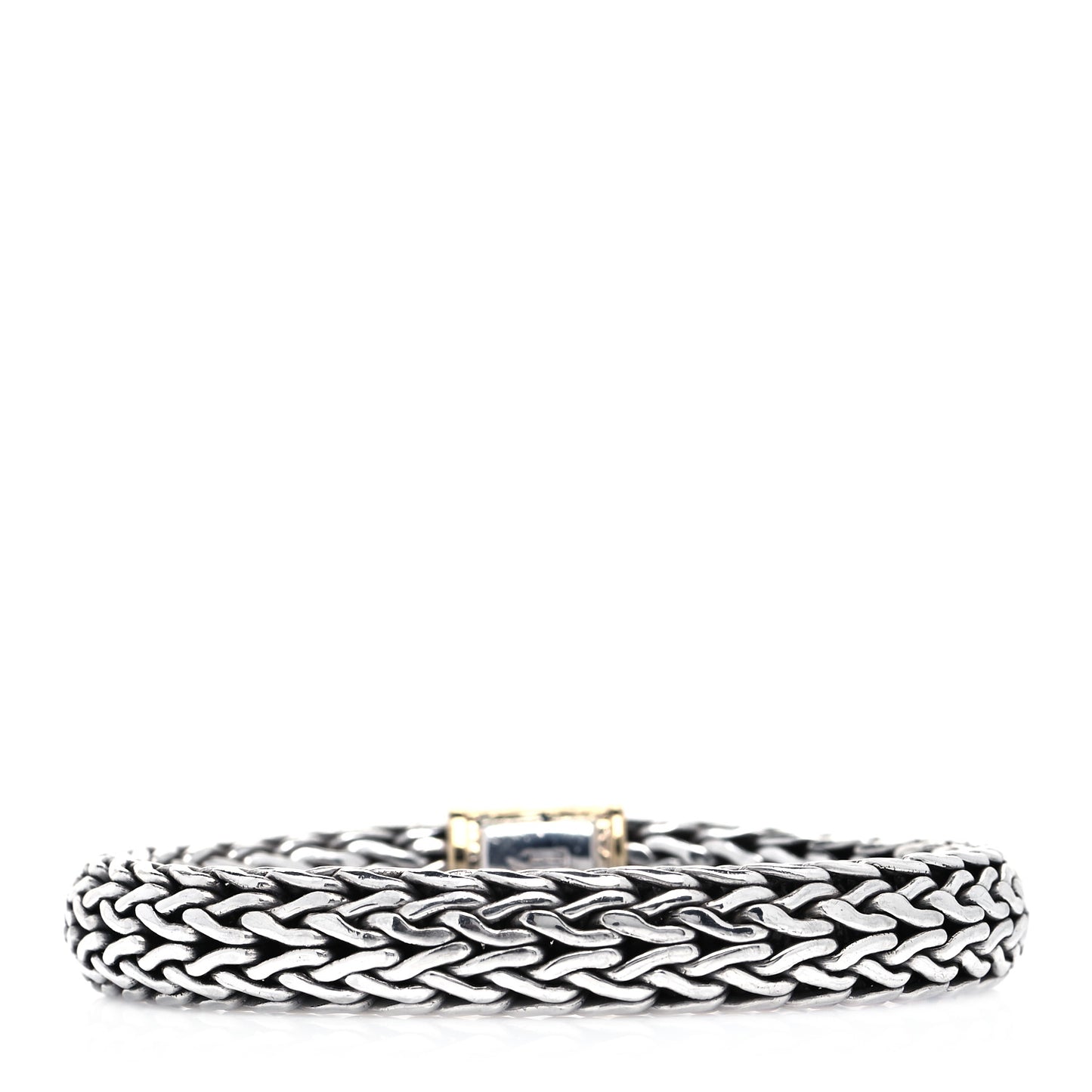 Sterling Silver 14K Yellow Gold 11mm Classic Chain Bracelet S