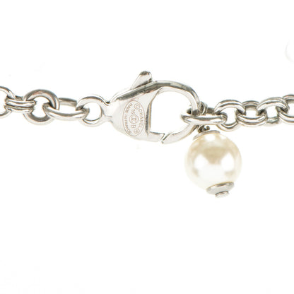 Chanel Crystal Bee Pendant Necklace Silver Multicolor 7 of 7