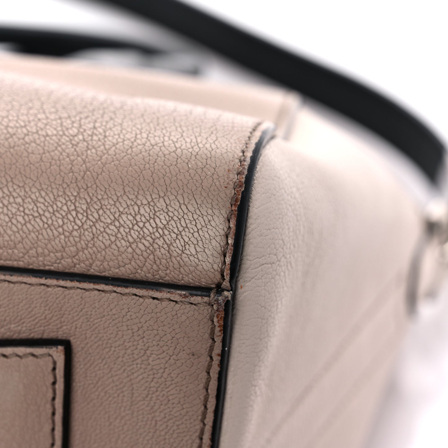 Sugar Goatskin Small Tri-Color Antigona Linen