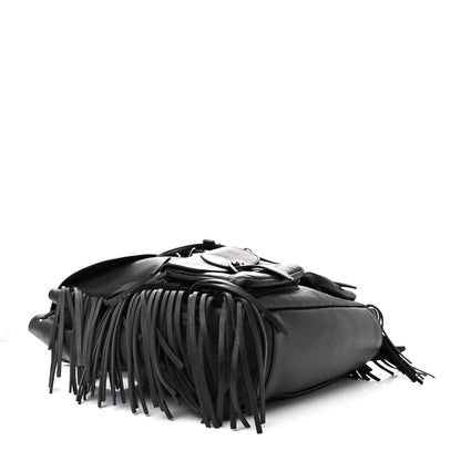 Saint Laurent Calfskin Fringe Festival Backpack Black 4 of 12