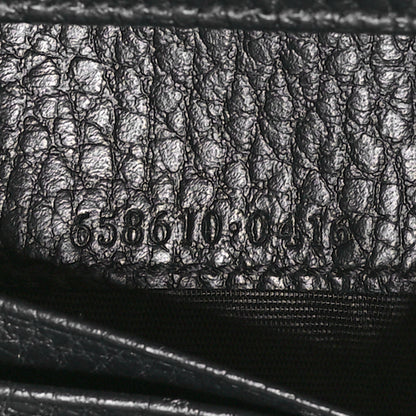 Gucci Dollar Calfskin GG Supreme Monogram GG Marmont Card Case Black Beige Ebony 7 of 8