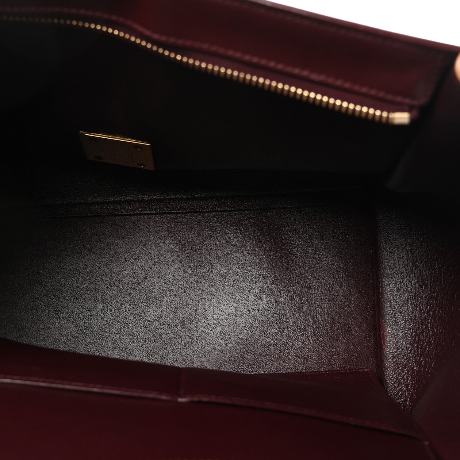 Celine Satin Baby Grained Calfskin Small Tri-Color Trapeze Carmin 5 of 9