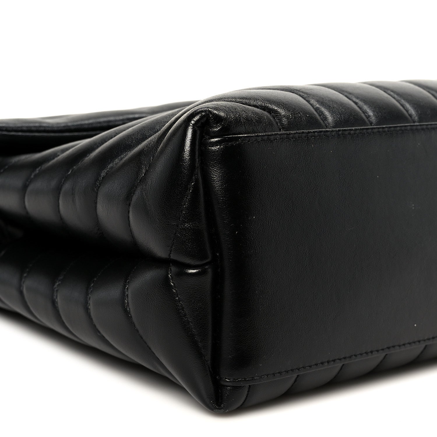 Saint Laurent Calfskin Y Quilted Monogram Medium Loulou Chain Satchel Black 9 of 11