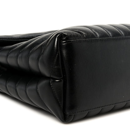 Saint Laurent Calfskin Y Quilted Monogram Medium Loulou Chain Satchel Black 9 of 11