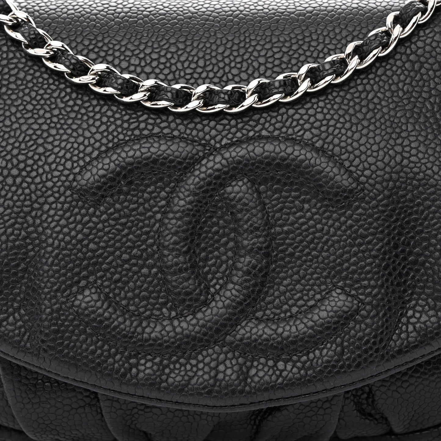 Caviar Half Moon Wallet On Chain WOC Black