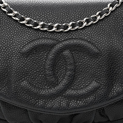 Chanel Caviar Half Moon Wallet On Chain WOC Black 9 of 12