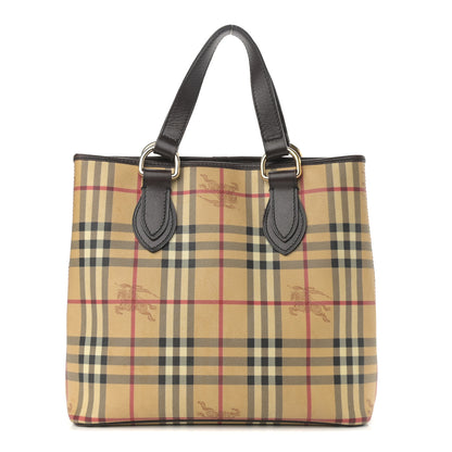 Burberry Haymarket Check Small Onslow Tote Chocolate 1 of 21