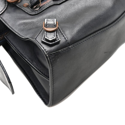 Balenciaga Smooth Calfskin Neo Classic Rust Hardware Mini City Navy 8 of 9