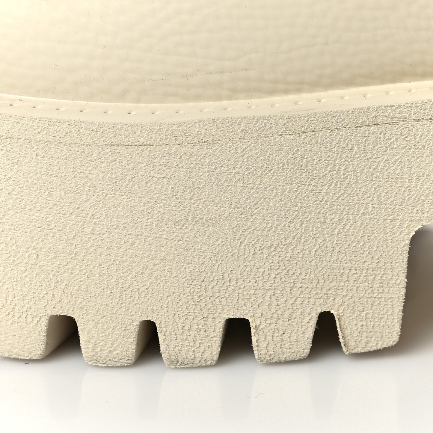 Rubber GG Monogram Perforated Elea Platform 55mm Lug Sole Sandals 40 Mystic White