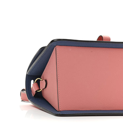 Moynat Carat Calfskin Madeleine Bag Wood Rose Ocean 7 of 8