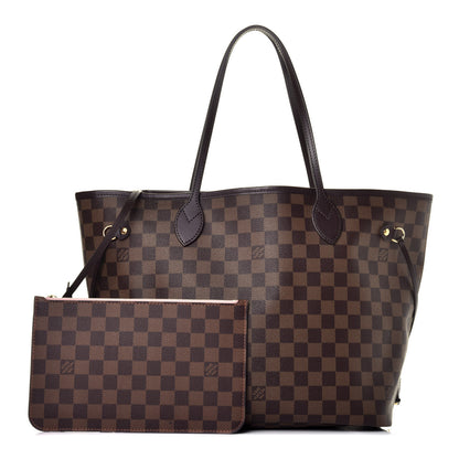 Louis Vuitton Damier Ebene Neo Neverfull MM Rose Ballerine 1 of 10