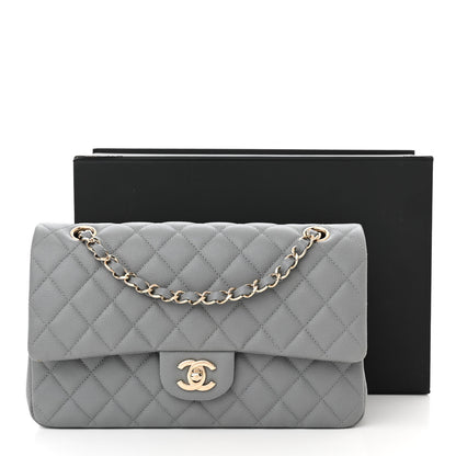 Chanel Caviar Quilted Medium Double Flap Grey 12 of 12