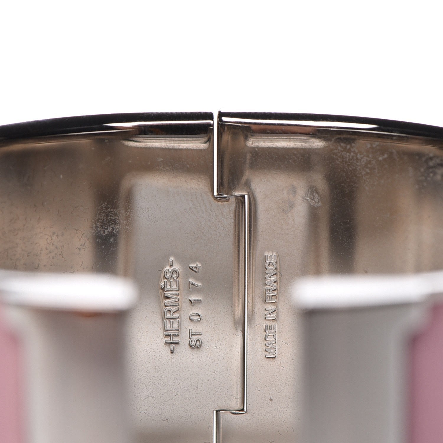 Hermes Enamel Extra Wide Clic Clac H Bracelet GM Rose Nacarat 4 of 5