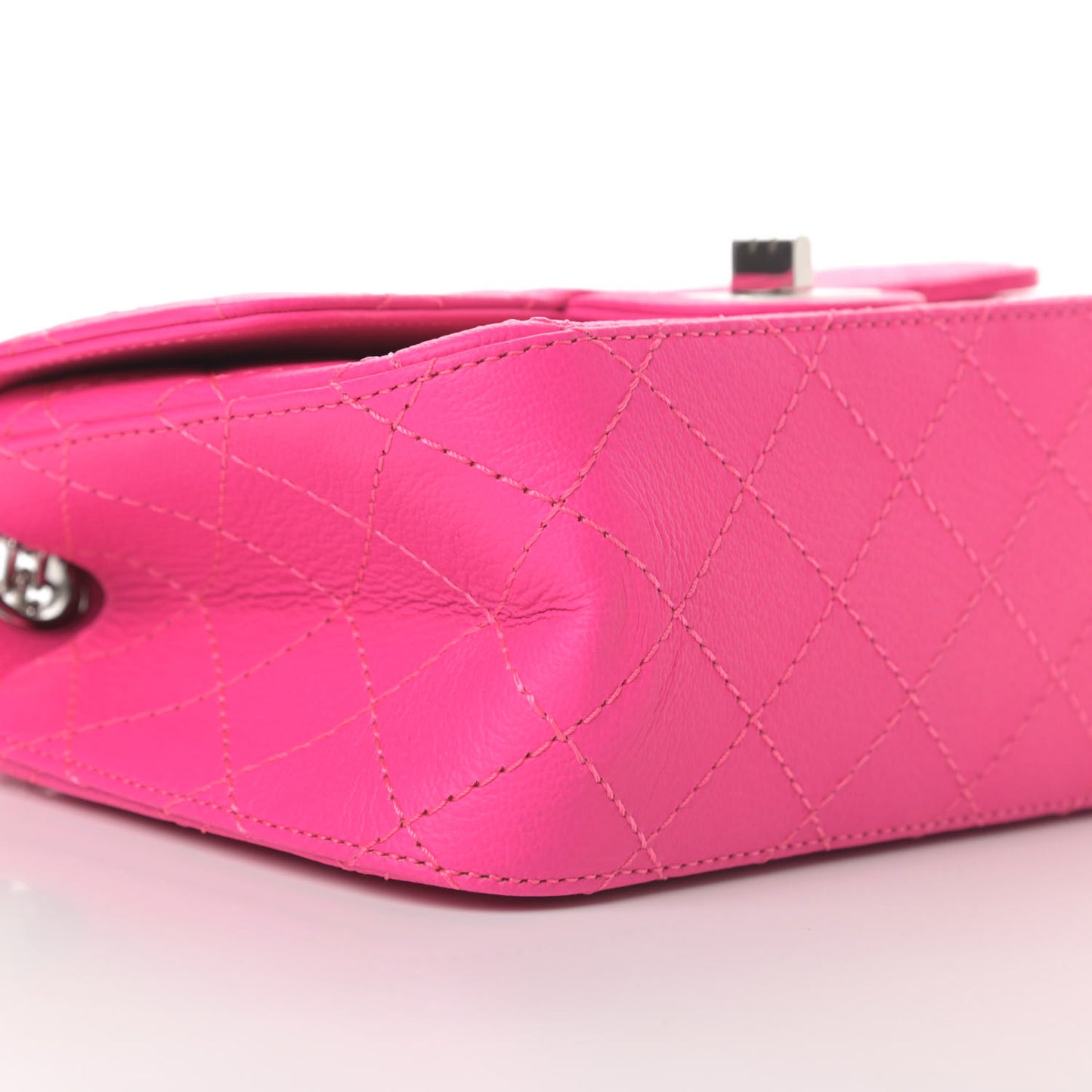 Goatskin Quilted 2.55 Reissue Mini Flap Fluorescent Pink
