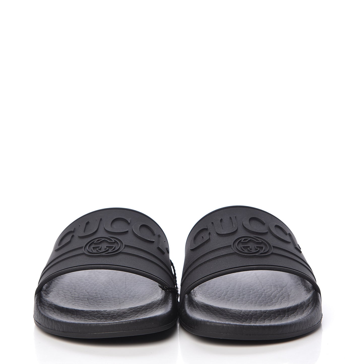 Rubber Womens Logo Slide Sandals 36 Black
