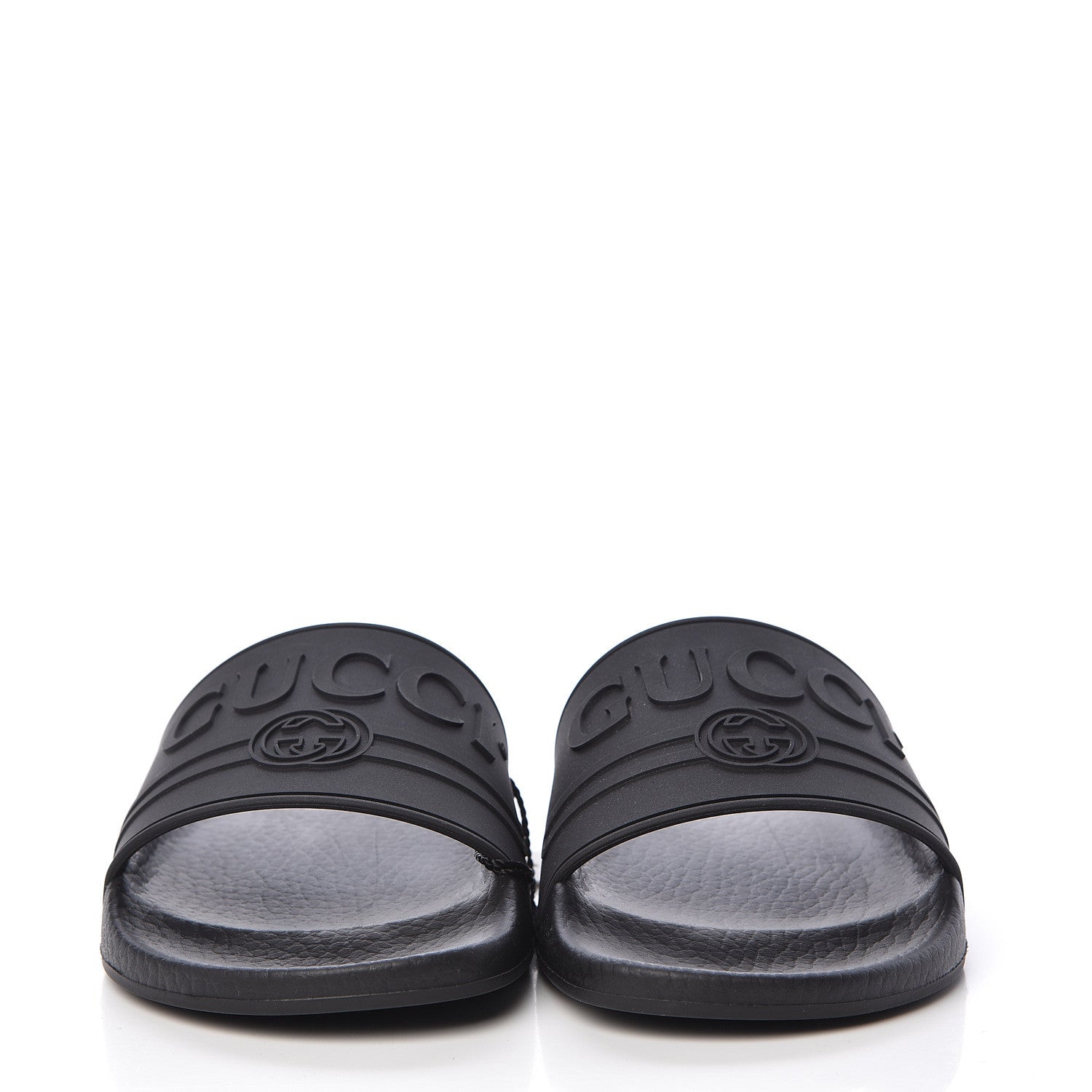 Gucci Rubber Womens Logo Slide Sandals 36 Black 2 of 9