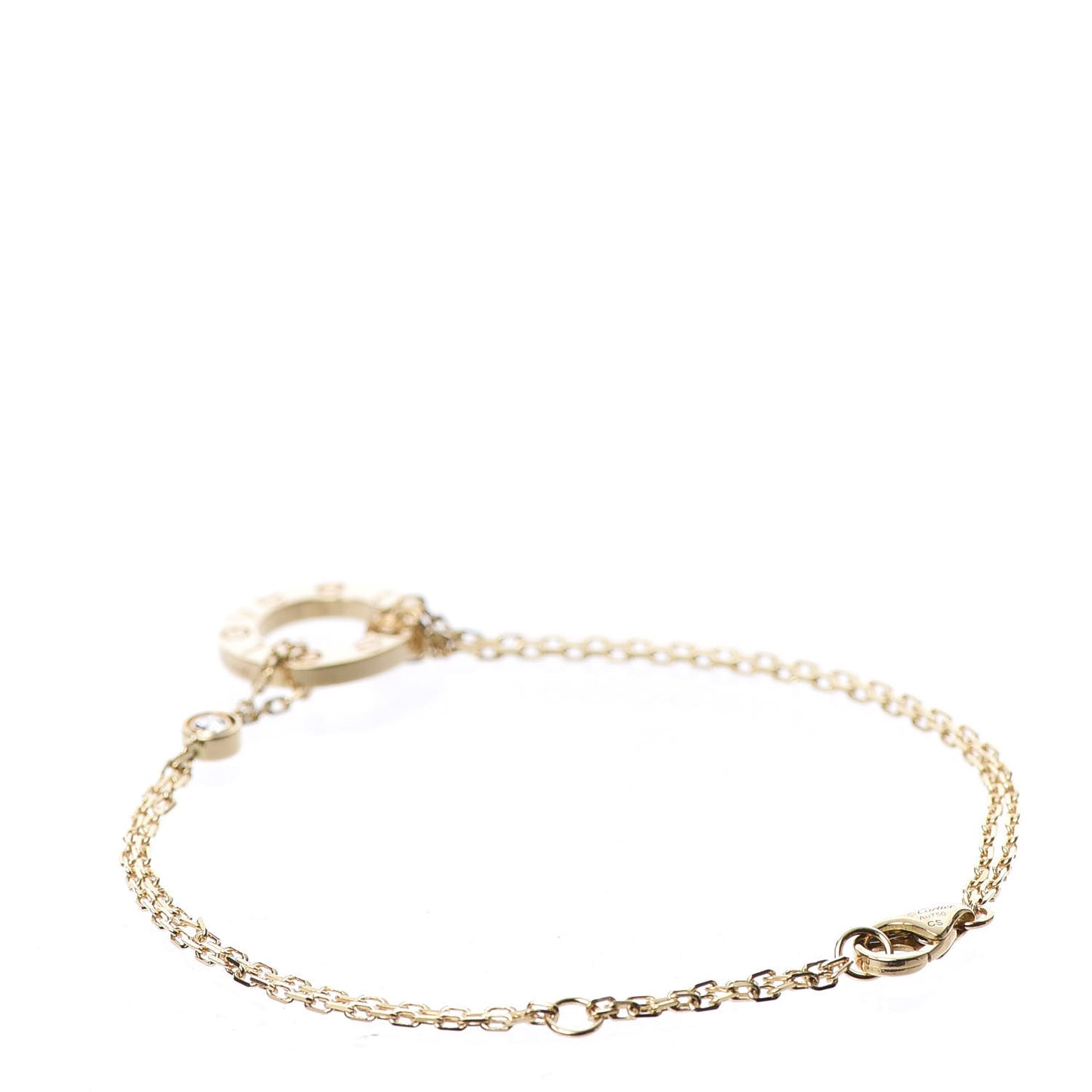 18K Yellow Gold Diamond LOVE Bracelet