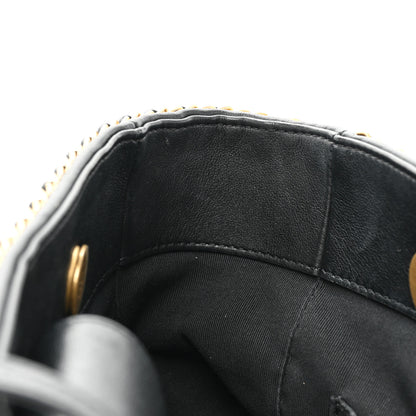 Chanel Calfskin Quilted Chain Lines Shopping Tote Black 12 of 15