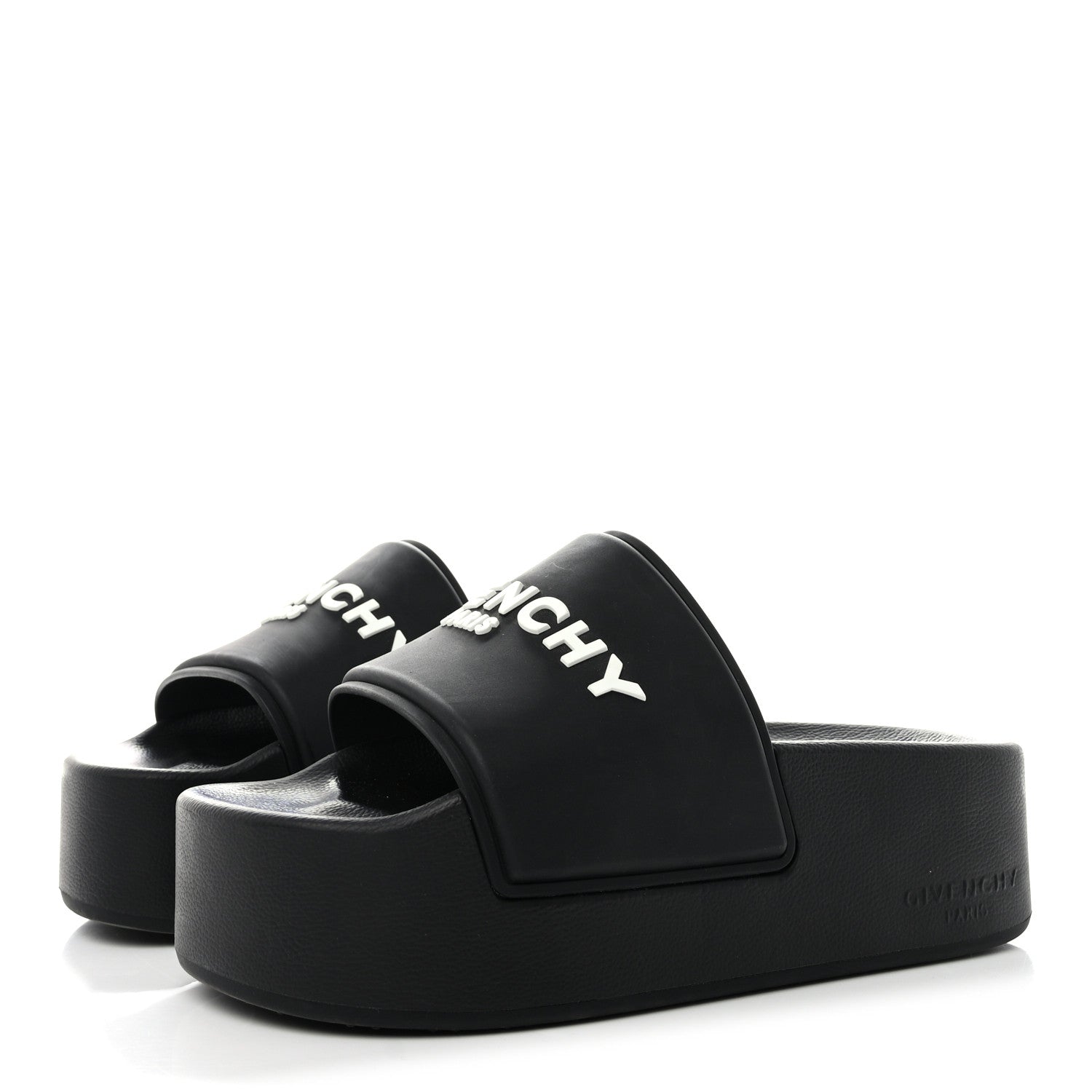 Givenchy Rubber Logo Platform Slides 37 Black 3 of 7