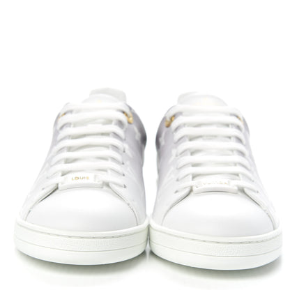 Louis Vuitton Calfskin Monogram Frontrow Sneakers 38 White Black 2 of 10