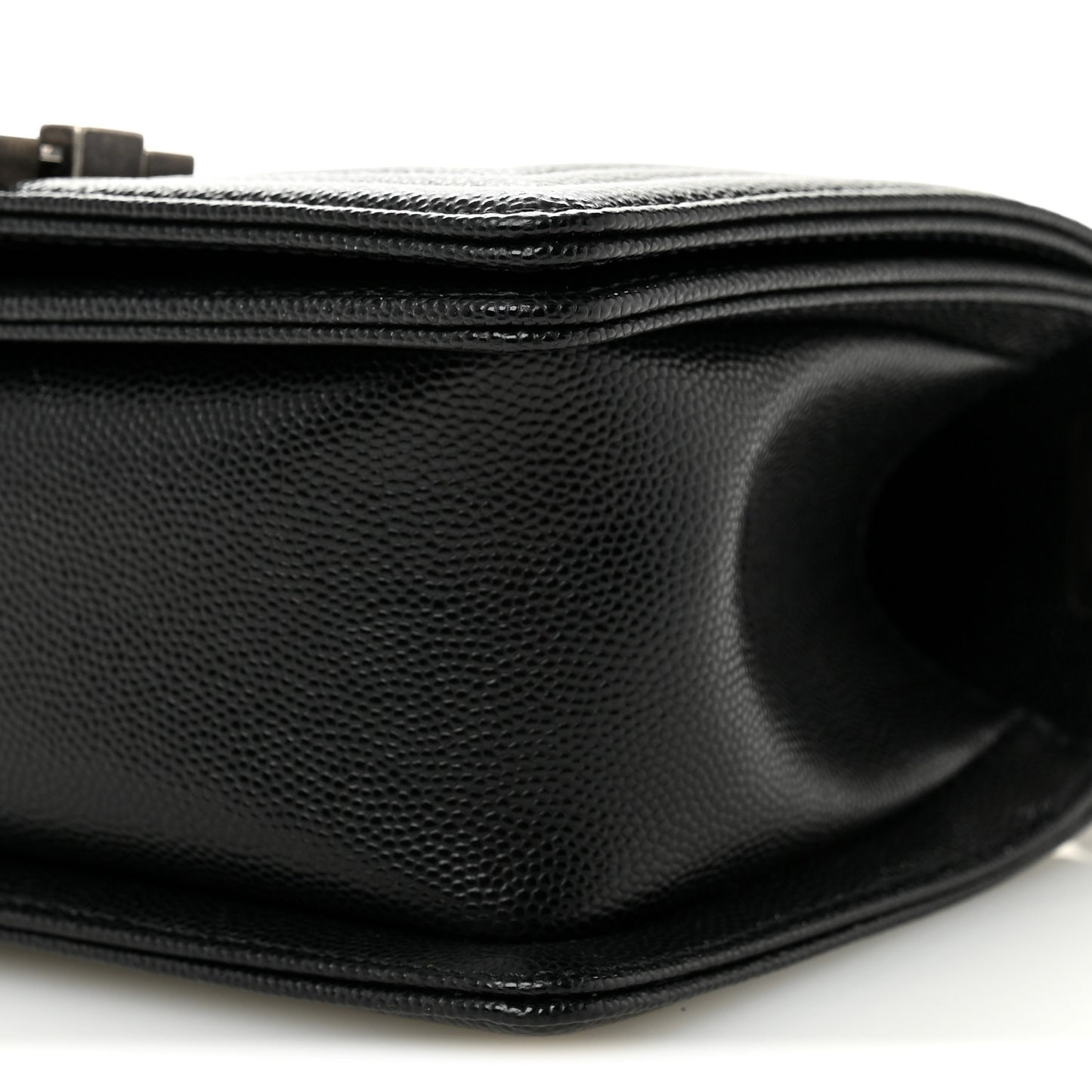 Caviar Quilted Small Boy Flap Black