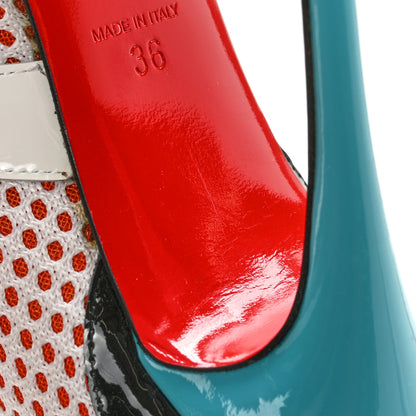 Christian Louboutin Patent Calfskin Mesh So Kate Tronetta 120 Pumps 36 White Multi 12 of 13