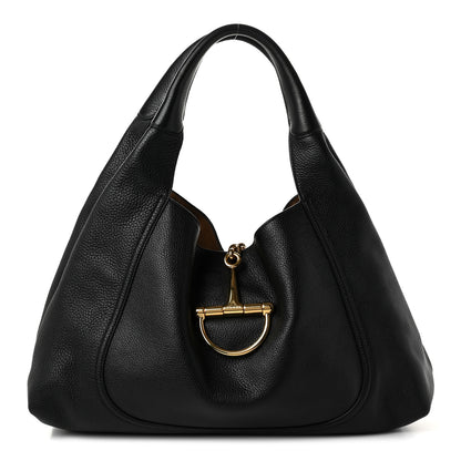 Gucci Grained Calfskin Softbit Maxi Shoulder Bag Black 1 of 10