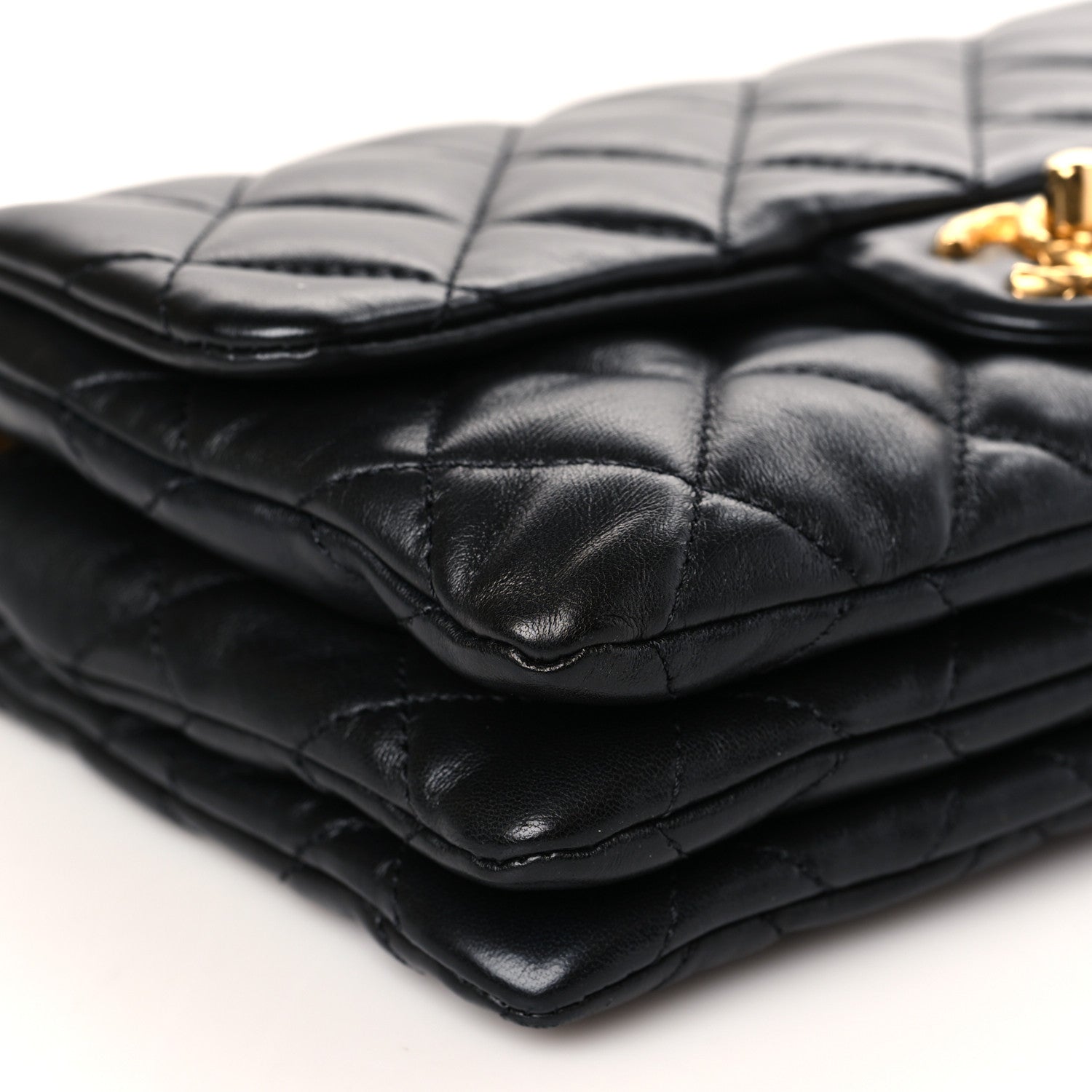 Chanel Lambskin Quilted Small Pillow Crush Flap Black 8 of 10